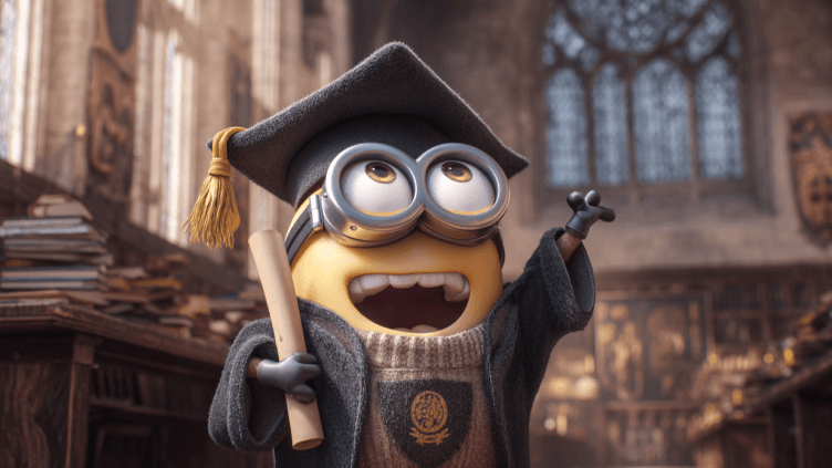 Minion graduate with diploma - digital credentials and qualifications