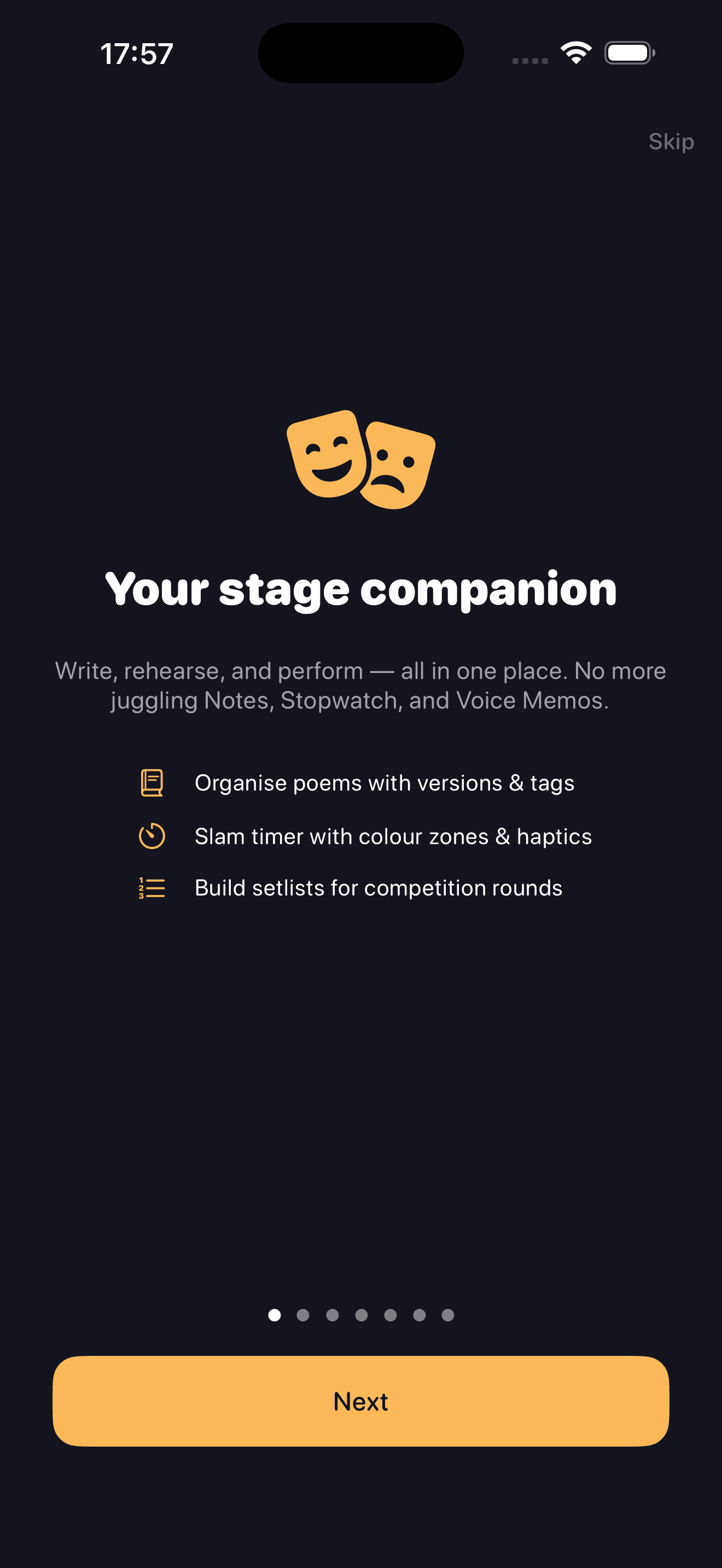 Your stage companion