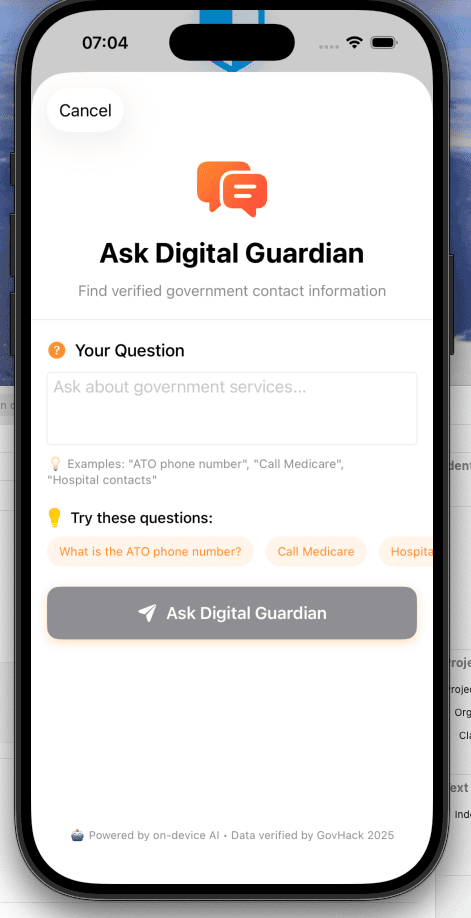 On-device language model running on iPhone