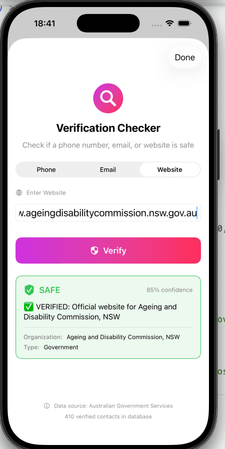 Website verification