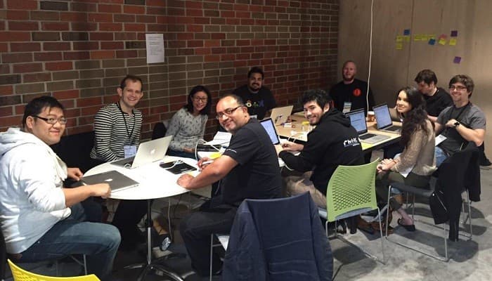 HealthXL Melbourne 2015 hackathon team working together