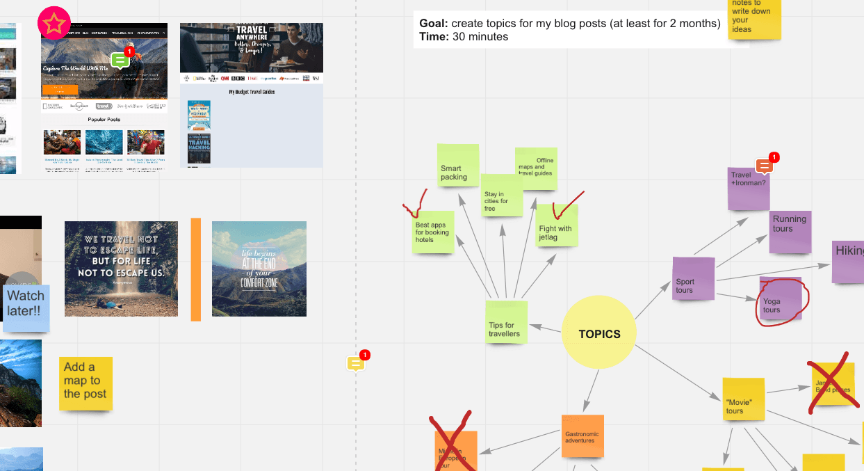 Miro brainstorming board example